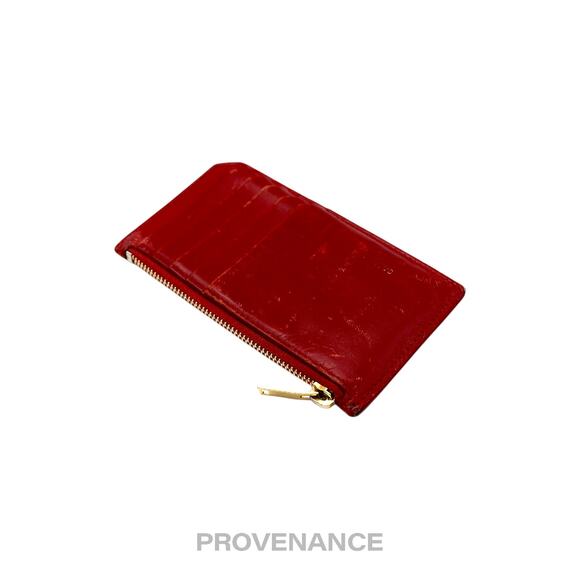 🔴 Saint Laurent Paris SLP Fragment Zip Card Wallet - Red - Picture 4 of 8